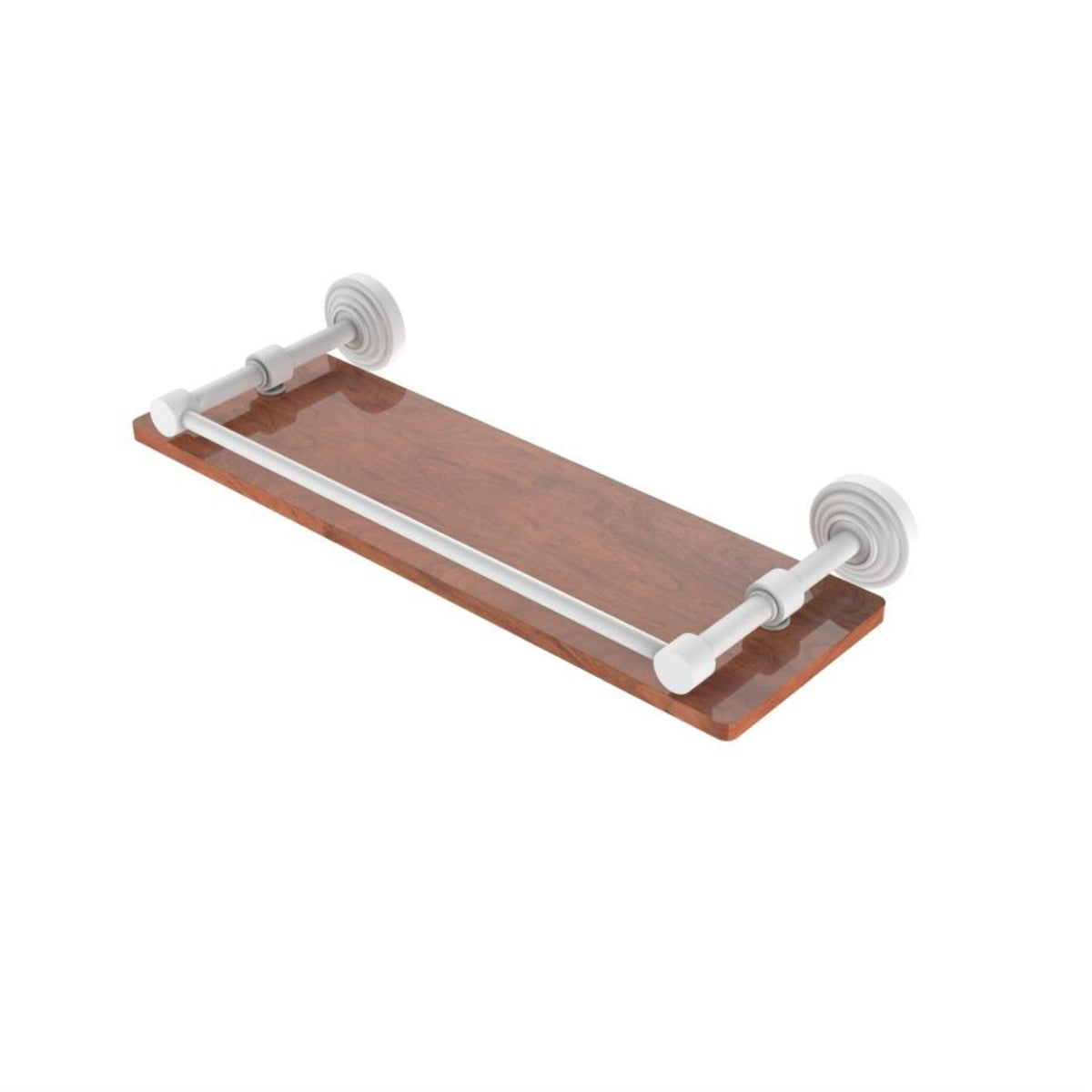 Allied Brass Astor Place Collection 16 in. Solid IPE Ironwood Shelf in Matte Bla