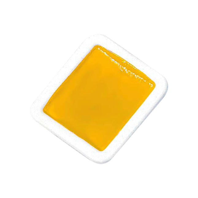 Prang Non-Toxic Washable Semi-Moist Watercolor Paint Refill, Plastic Half Pan, Yellow, Pack Of 12
