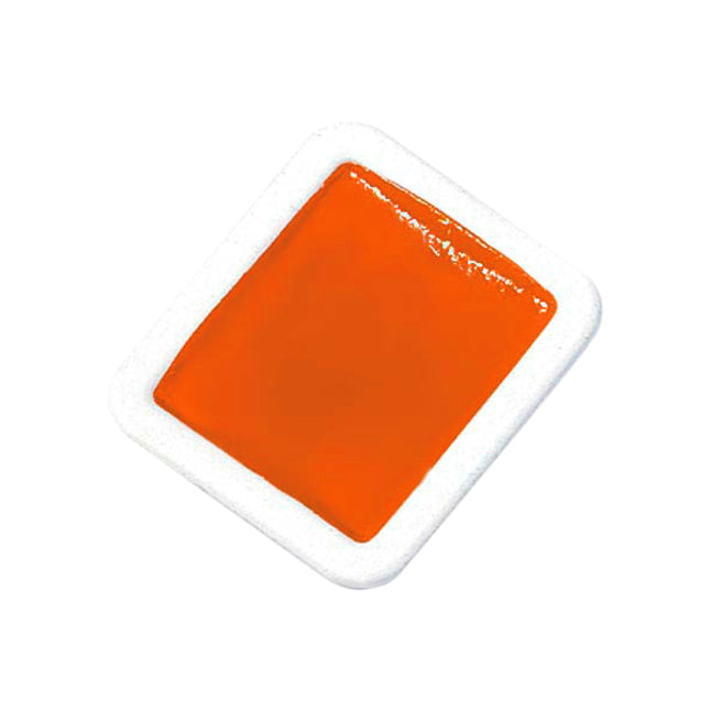 Prang Non-Toxic Washable Semi-Moist Watercolor Paint Refill, Plastic Half Pan, Orange, Pack Of 12