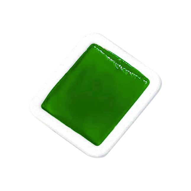 Prang Non-Toxic Washable Semi-Moist Watercolor Paint Refill, Plastic Half Pan, Green, Pack Of 12