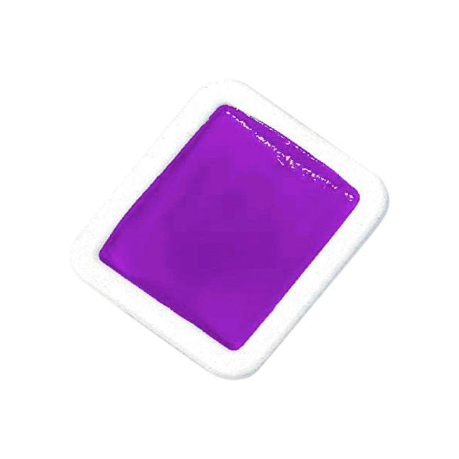 Prang Non-Toxic Washable Semi-Moist Watercolor Paint Refill, Plastic Half Pan, Violet, Pack Of 12