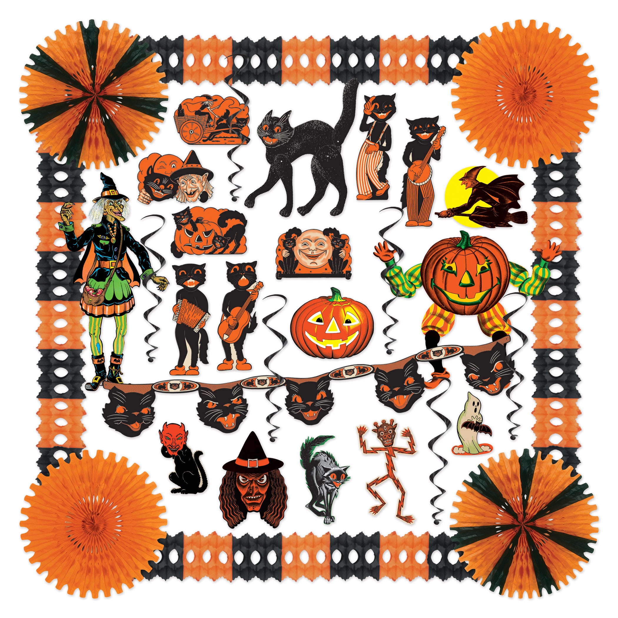 Beistle 00587 Vintage Halloween Decorating Kit