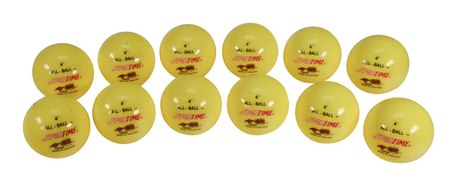 Sportime 4 In Multi-Purpose Inflatable All-Balls, Set Of 12, Yellow
