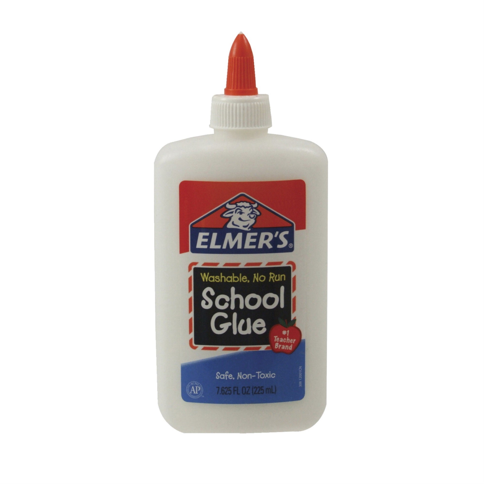 Elmer'S Washable No Run School Glue, 7.625 Ounces, White And Dries Clear