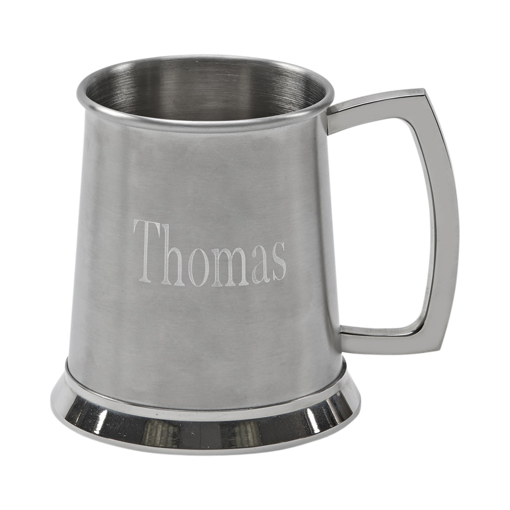 SATIN TANKARD, SS 20 OZ CAP 4.5″ H