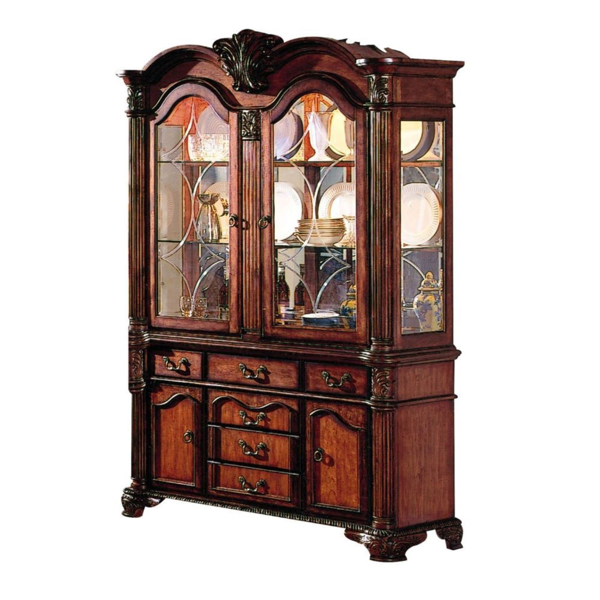 ACME Chateau De Ville Hutch & Buffet, Cherry (1Set/2Ctn)