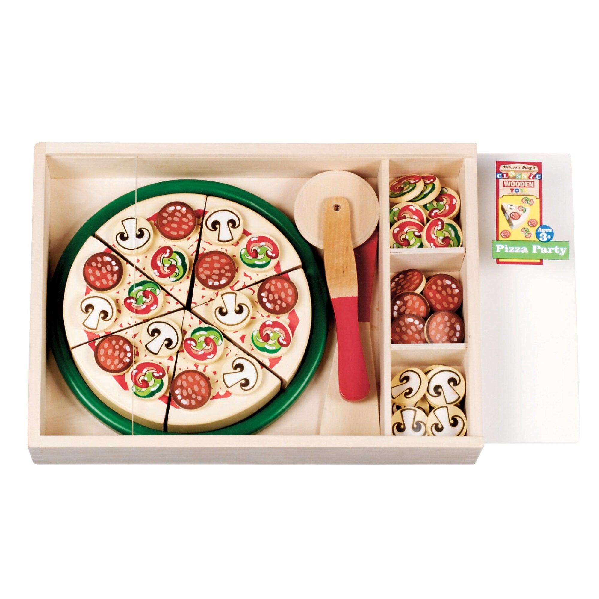 Melissa &Amp; Doug Special Occasion Play Food Pizza Party Set, 54 Pieces