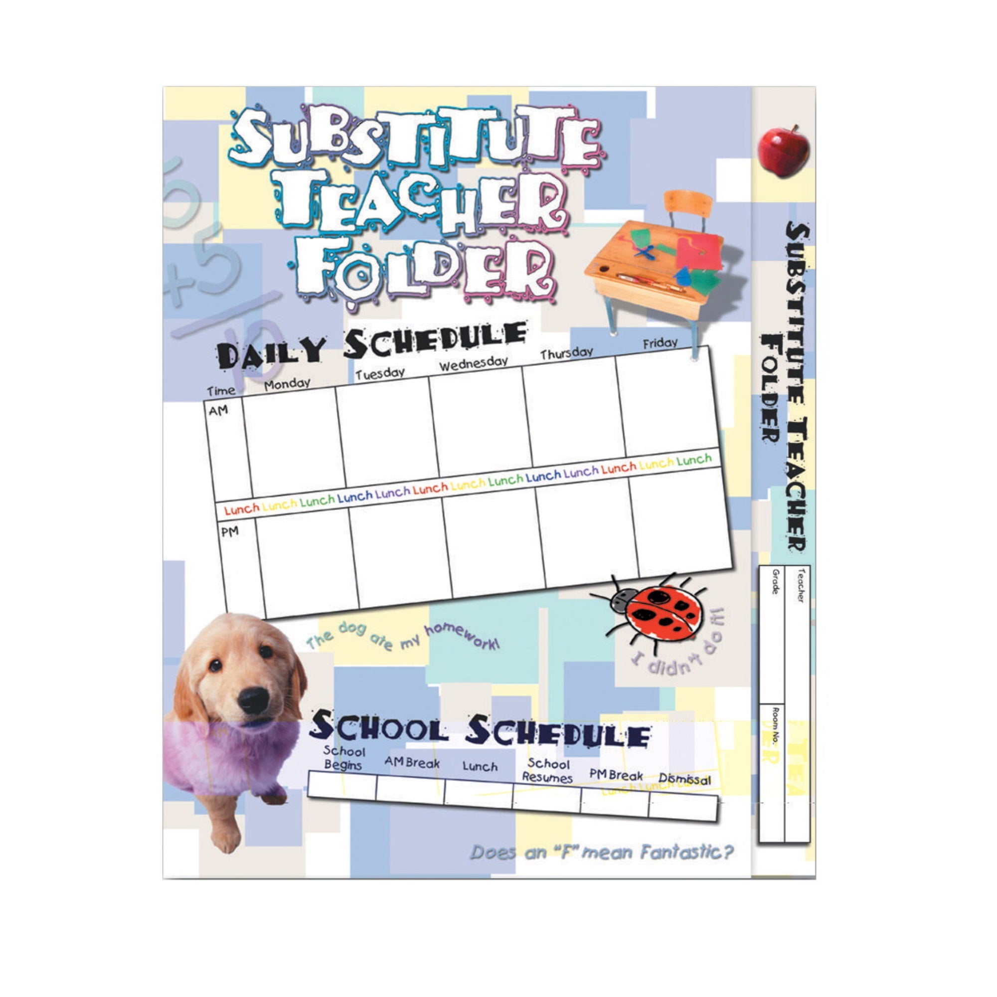 Hammond &Amp; Stephens Elementary Substitute Teacher Pocket Folder, 9-1/2 X 11-5/8 Inches, Pack Of 12