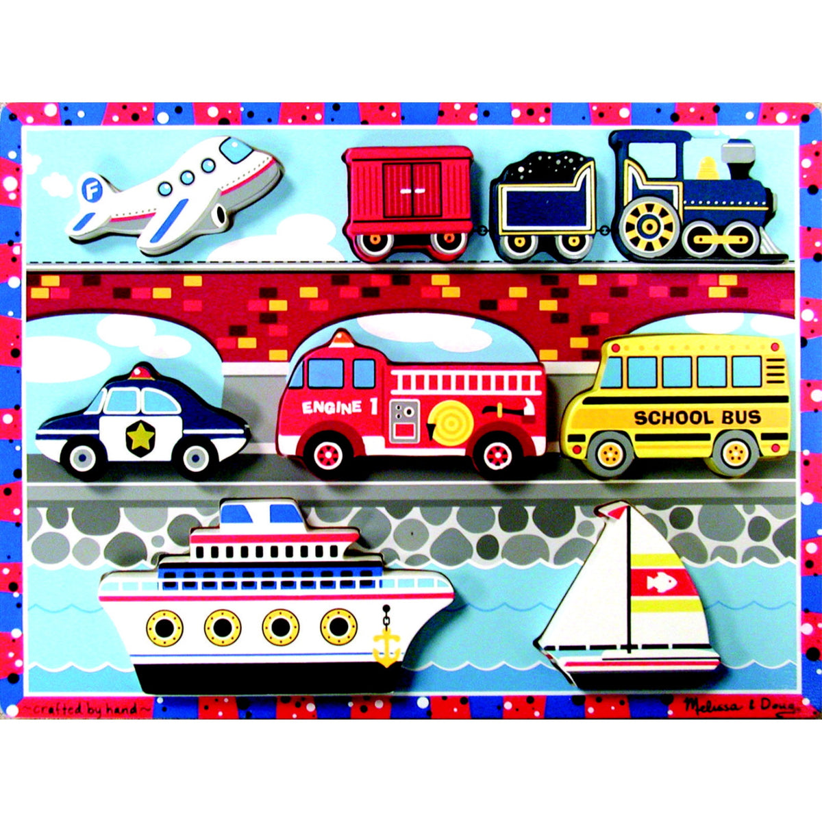 Melissa &Amp; Doug Vehicles Chunky Puzzle