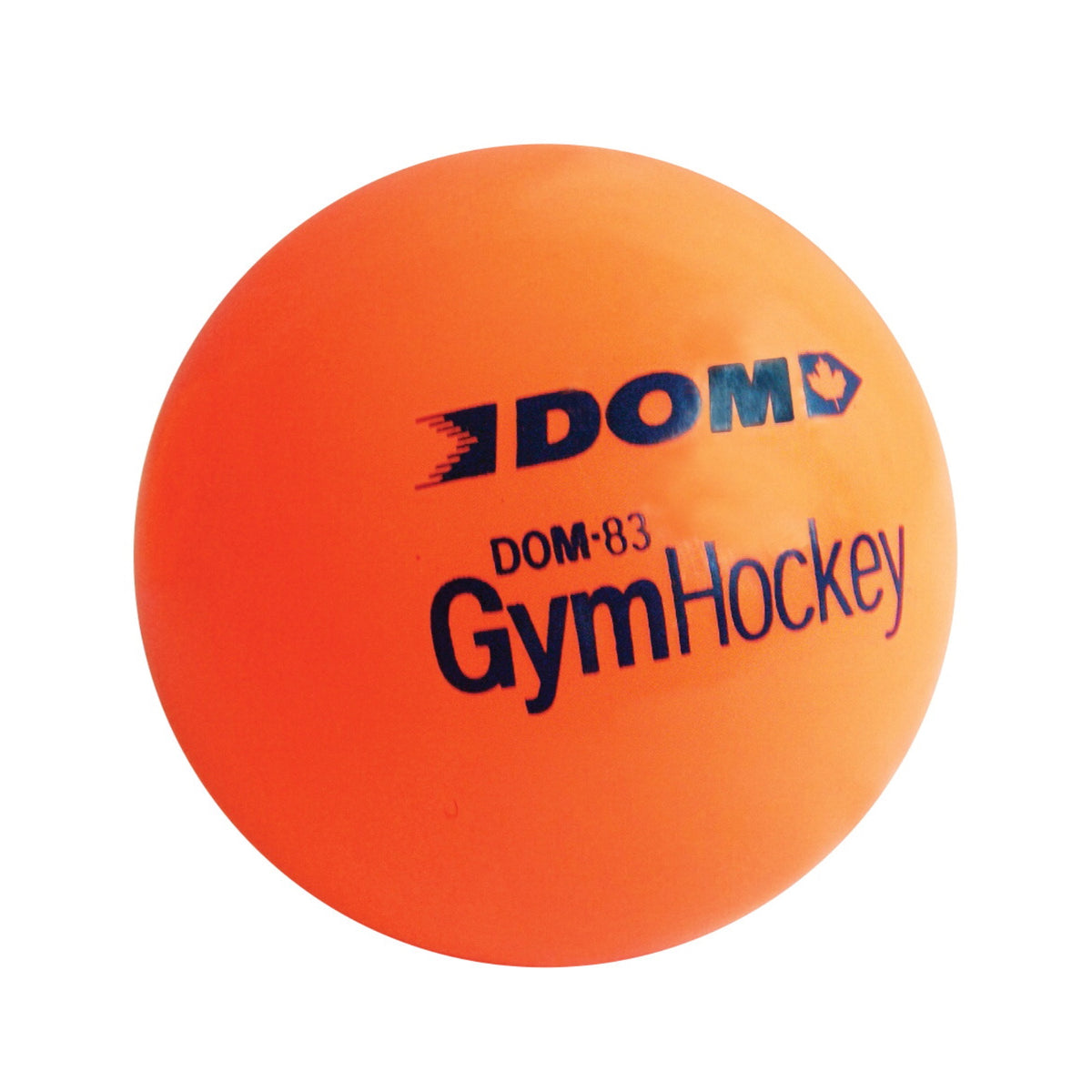 Dom  Plastic Gym Hockey Ball For Floor Hockey Or Lacrosse, Optic Orange, 3 Inches