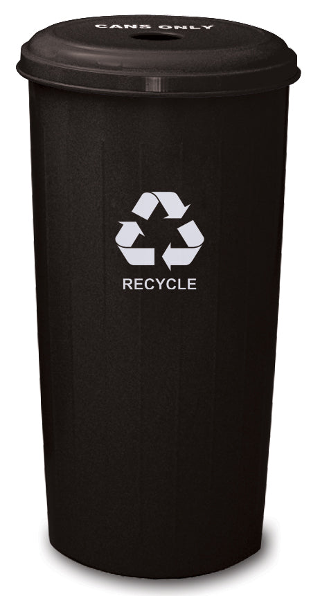 10/1Dtbk-Vv Ergode Can Collector - Tall Round Recycling Wastebasket With Top, Small Round Opening For Efficient Can Recycling In