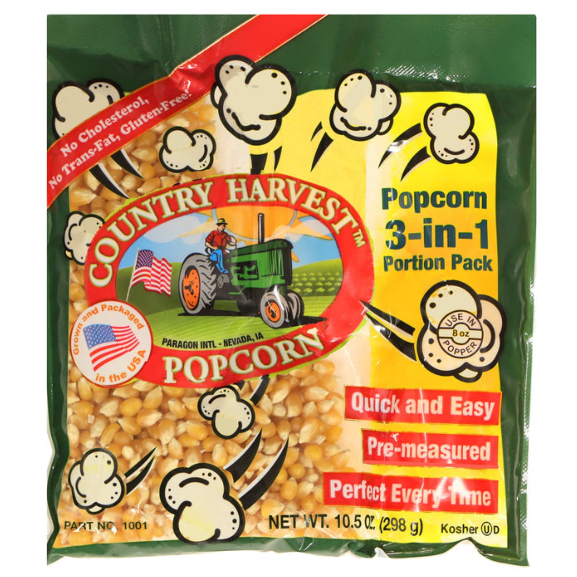 Country Harvest Popcorn Portion-Pack for 8-Ounce Poppers Regular Case  24-Count