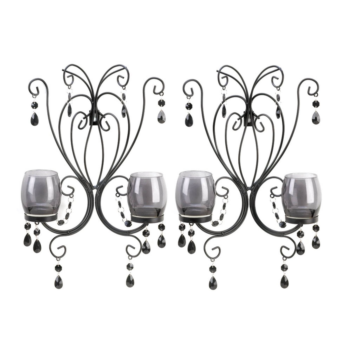 Accent Plus 57071233 Black Jewels Wall Sconces