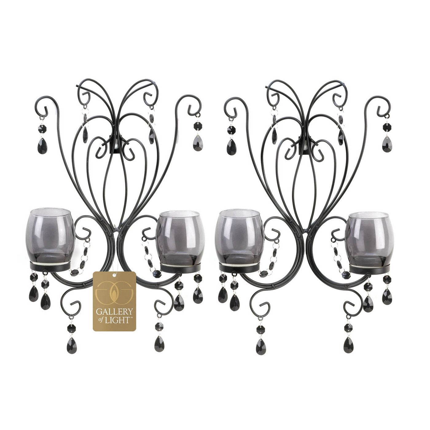 Accent Plus 57071233 Black Jewels Wall Sconces