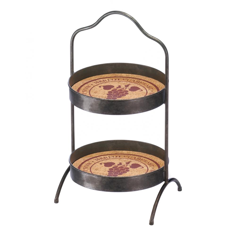 VINEYARD 2-TIER STANDING TRAY