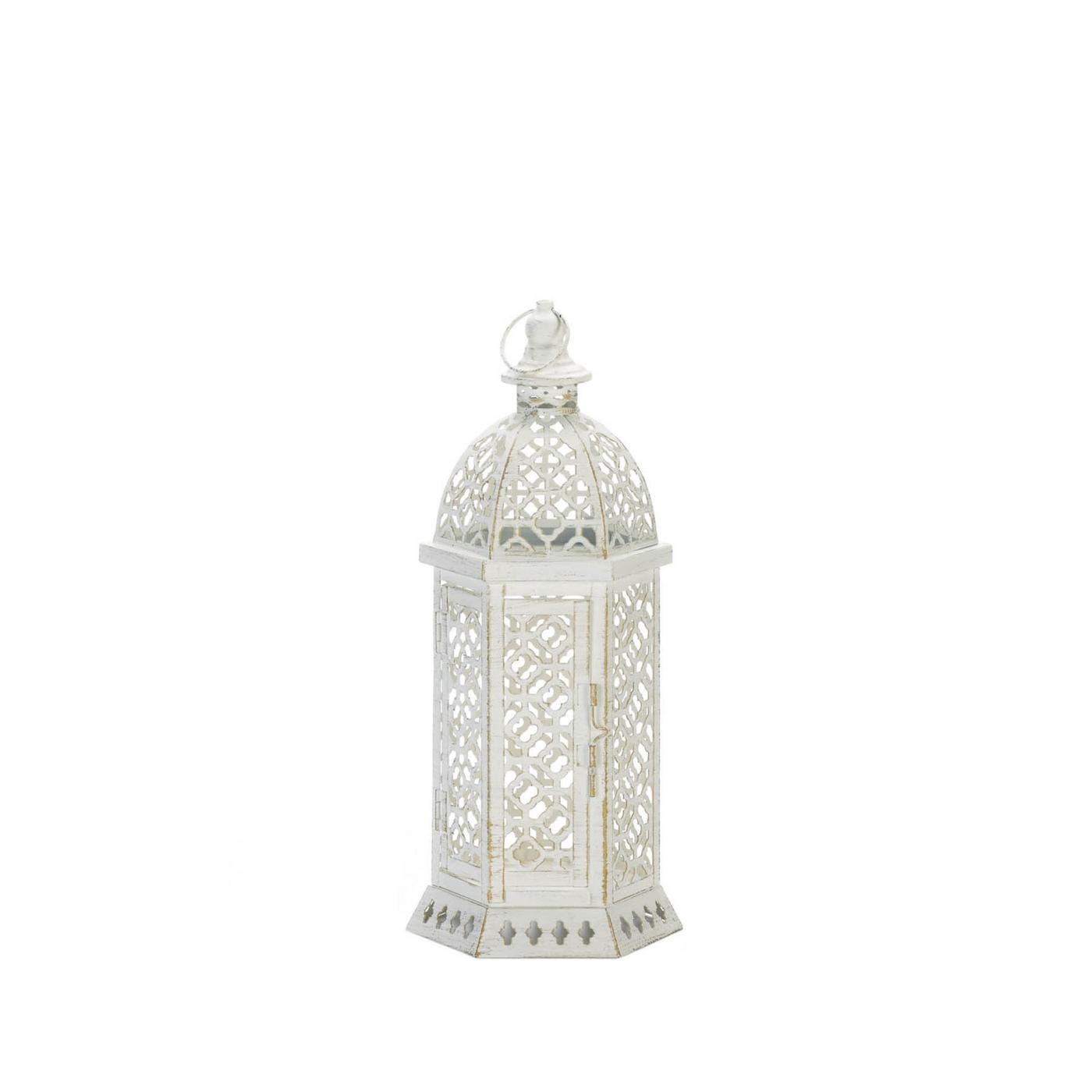 Accent Plus 10018608 Cutwork Hexagon Lantern, Multicolor