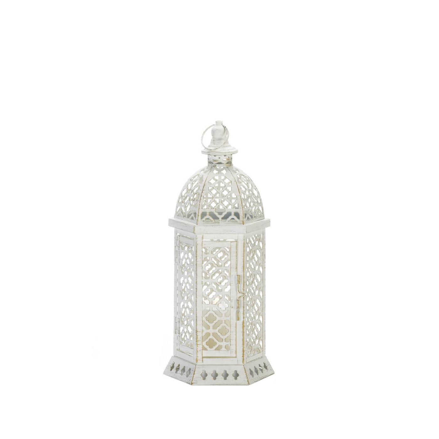 Accent Plus 10018608 Cutwork Hexagon Lantern, Multicolor