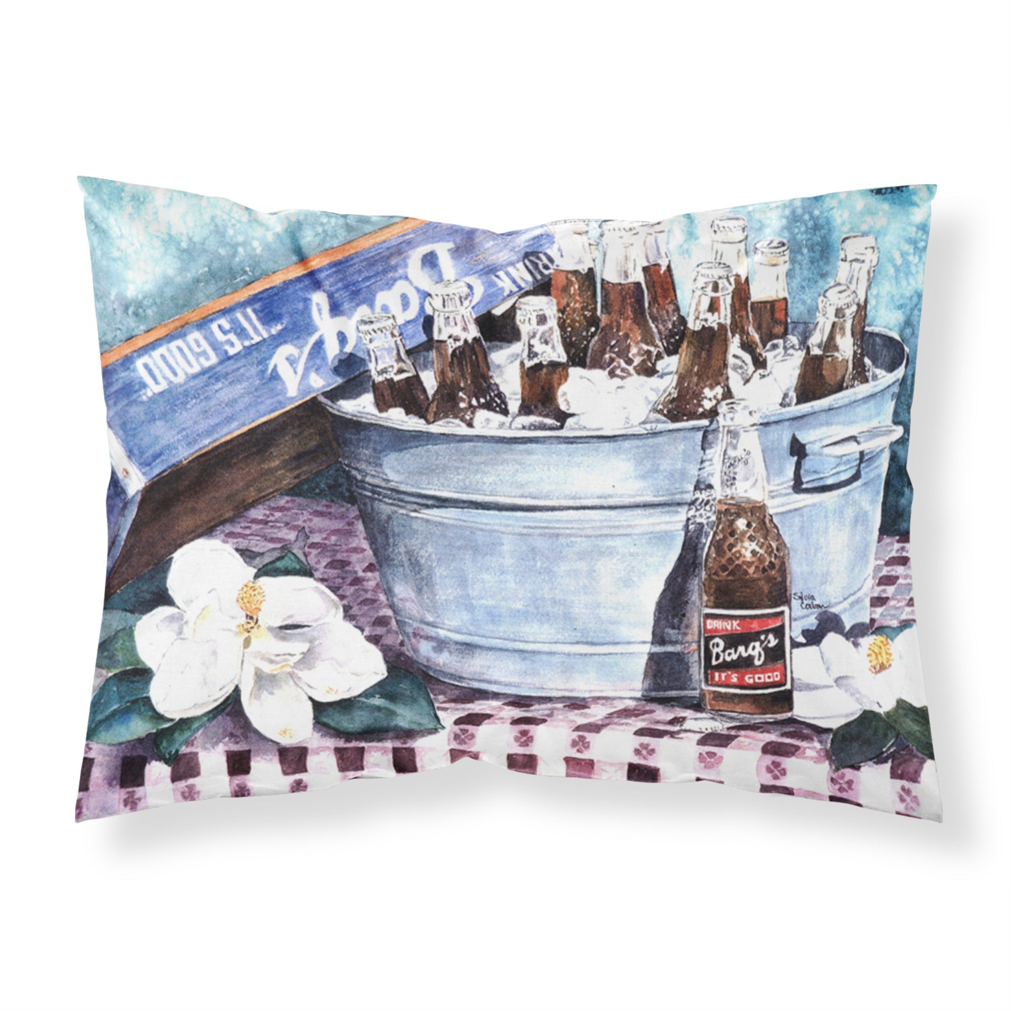 Caroline'S Treasures 1003Pillowcase Bar'S And Old Washtub Moisture Wicking Fabric Standard Pillowcase, Large, Multicolor