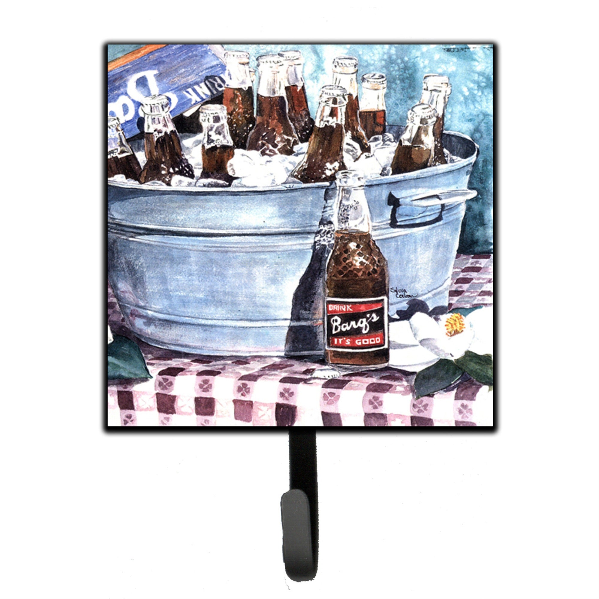 Caroline'S Treasures 1003Sh4 Barq'S And Old Washtub Leash Holder Or Key Hook, Small, Multicolor