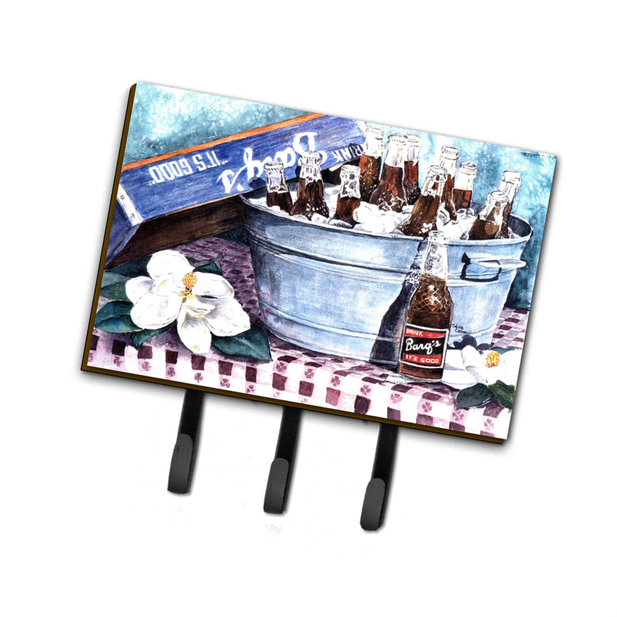 Caroline'S Treasures 1003Th68 Barq'S And Old Washtub Leash Holder Or Key Hook, Large, Multicolor