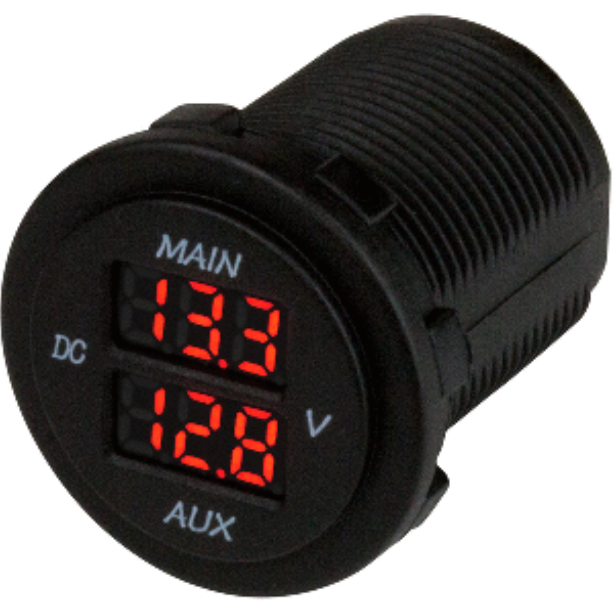 Sea Dog Round Voltage Meter 5V-15Vdc W/Rainbow Dial