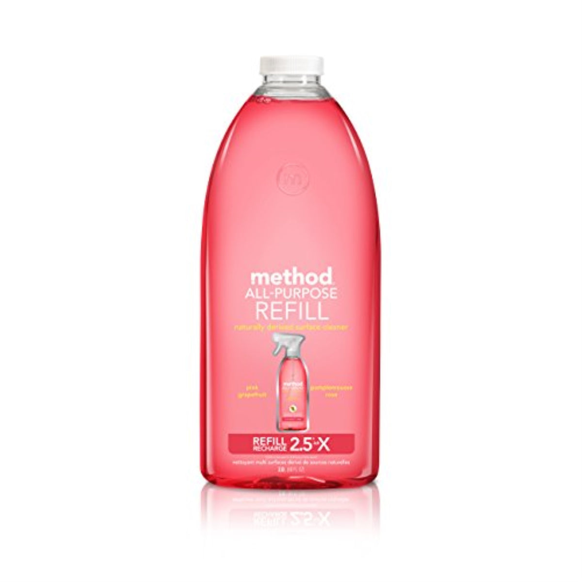 1006625 Grpfrt Clnr Refill 68Oz Method Pink Grapefruit Scent All Purpose Cleaner Refill Liquid 68 Oz (Pack Of 6)