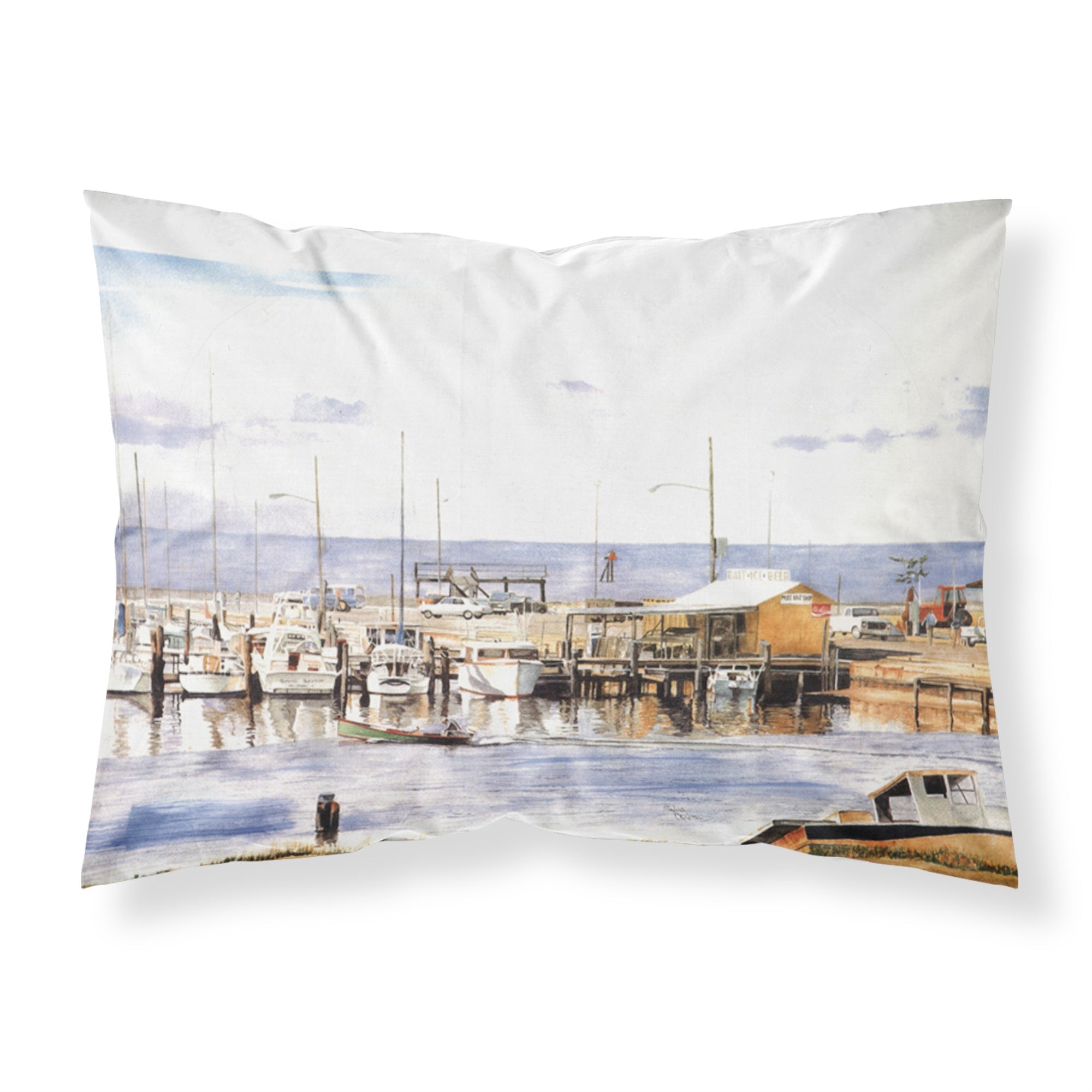 Caroline'S Treasures 1006Pillowcase Pass Bait Shop Moisture Wicking Fabric Standard Pillowcase, Large, Multicolor