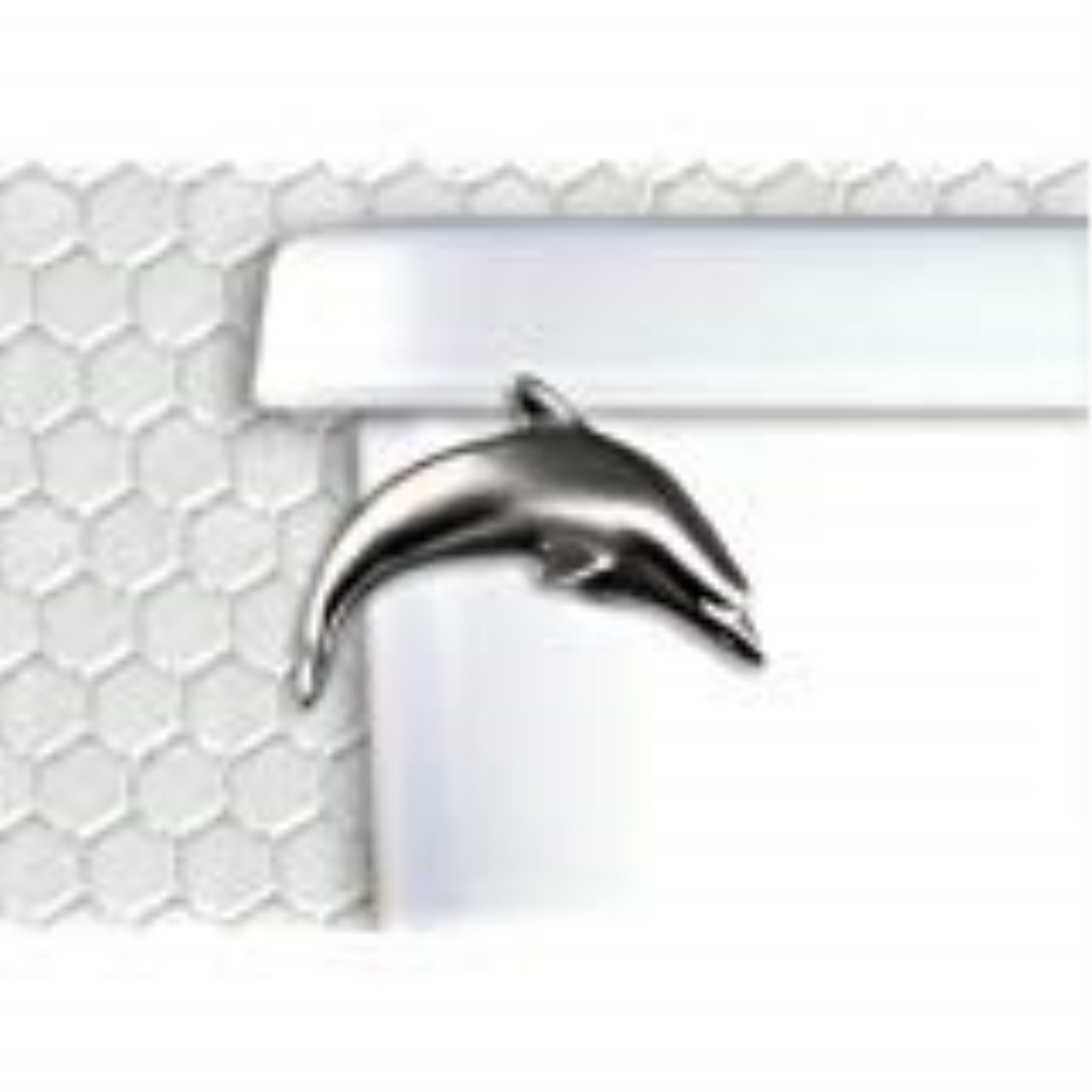Dolphin Toilet Flush Handle-Front Mount in Satin Pewte