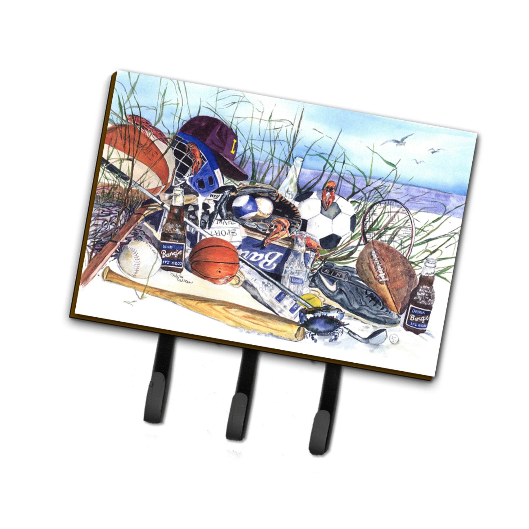 Caroline'S Treasures 1011Th68 Sports On The Beach Leash Holder Or Key Hook, Large, Multicolor