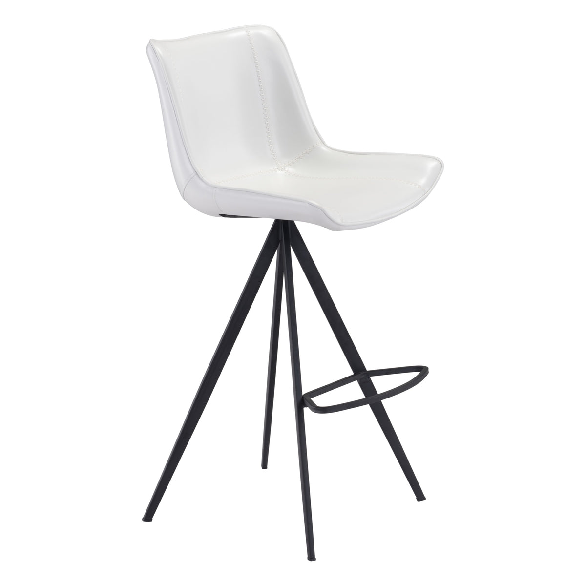 Aki Barstool (Set Of 2) White And Black