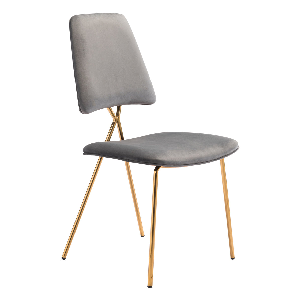 Chloe Dining Chair (Set Of 2) Gray And Gold
