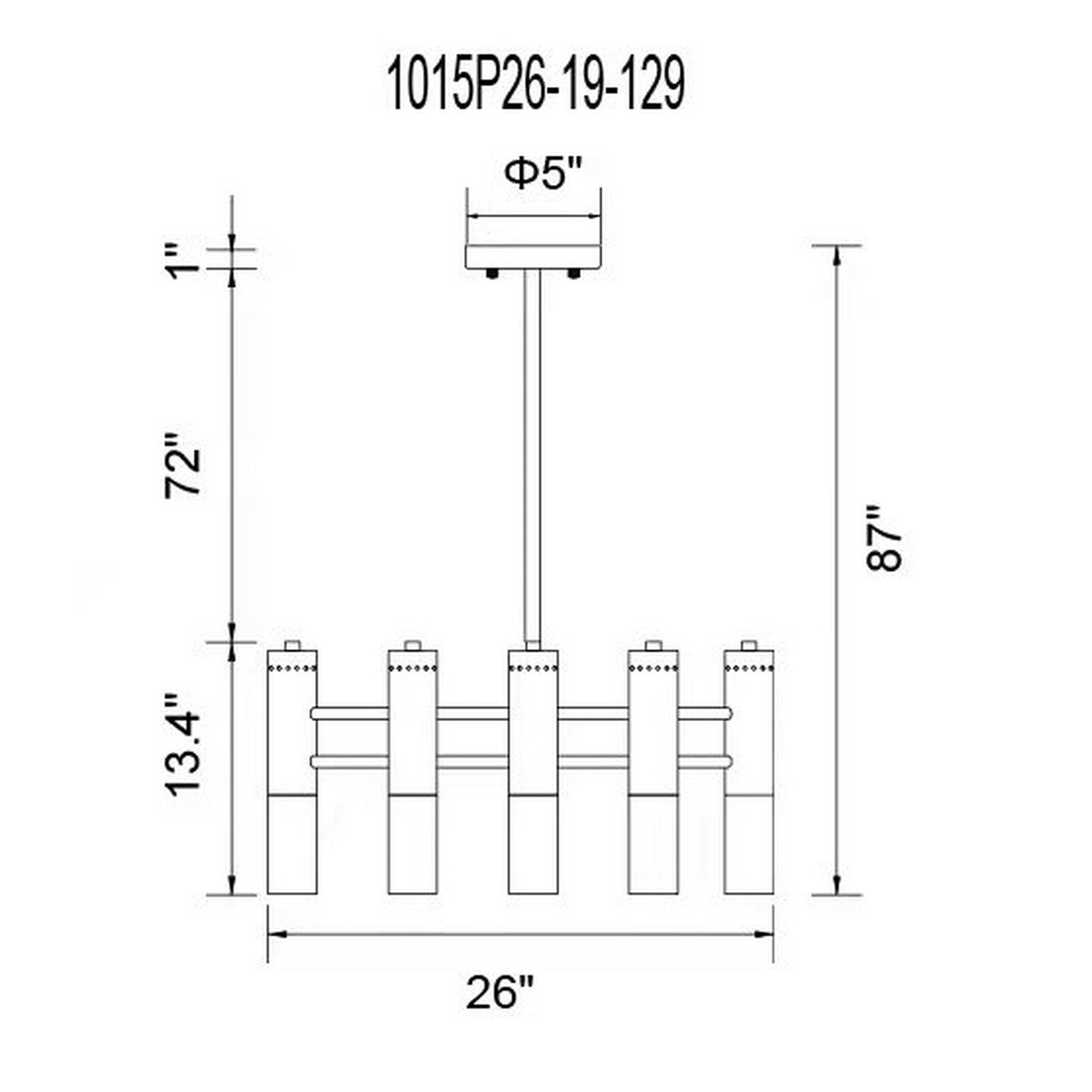 19 Light Down Chandelier With Matte Black & Satin Gold Finish