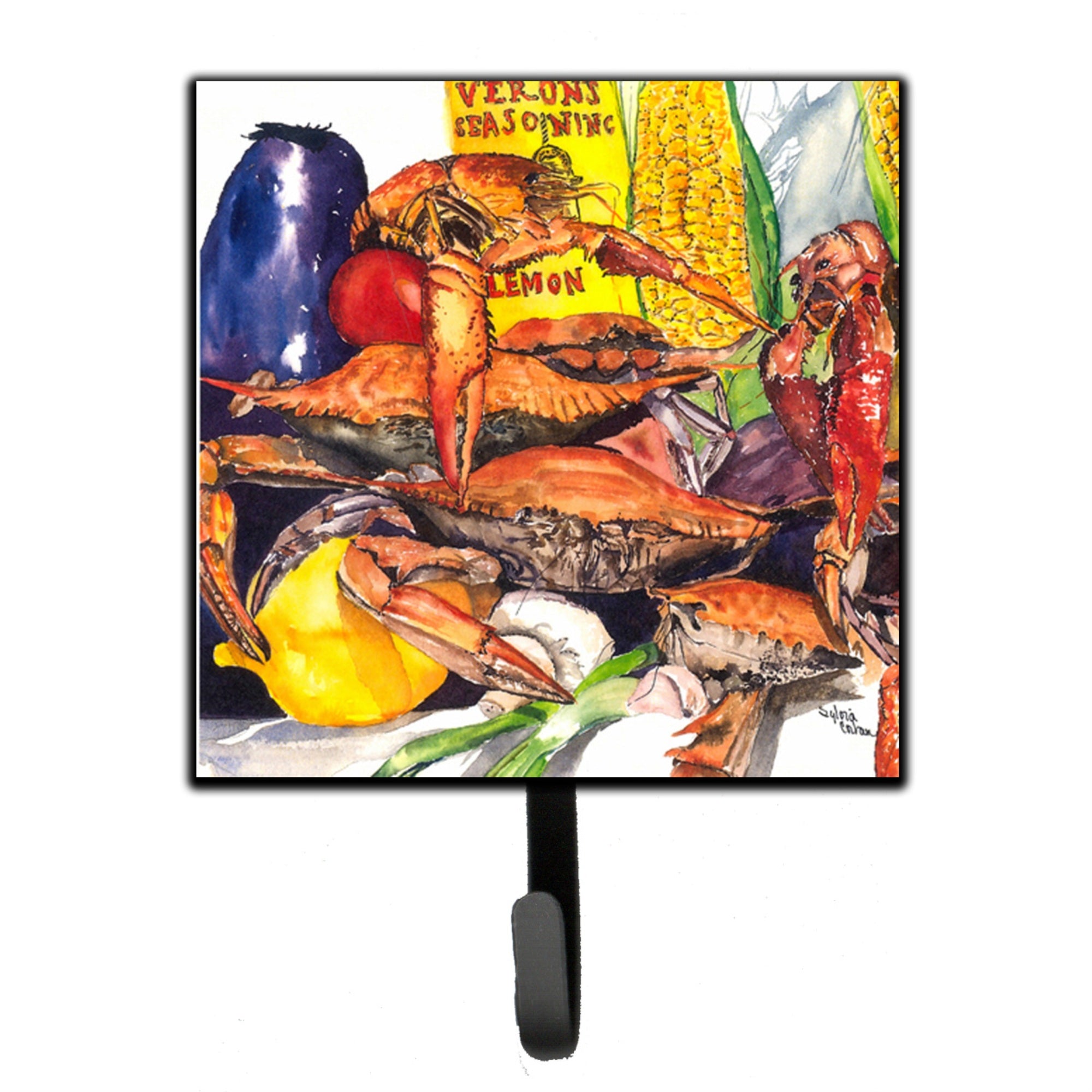 Caroline'S Treasures 1016Sh4 Vernon'S And Crabs Leash Holder Or Key Hook, Small, Multicolor