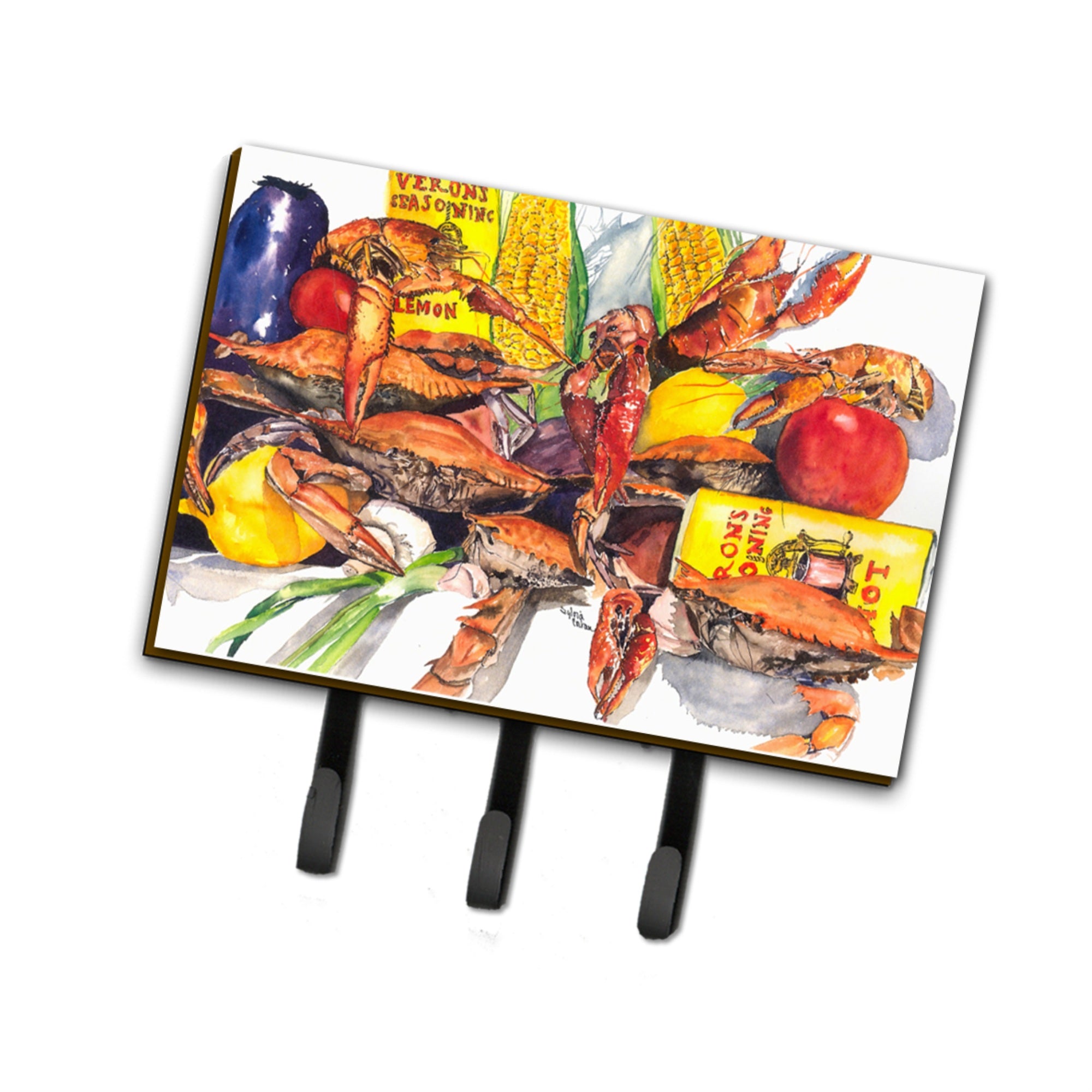 Caroline'S Treasures 1016Th68 Veron'S And Crabs Leash Holder Or Key Hook, Large, Multicolor