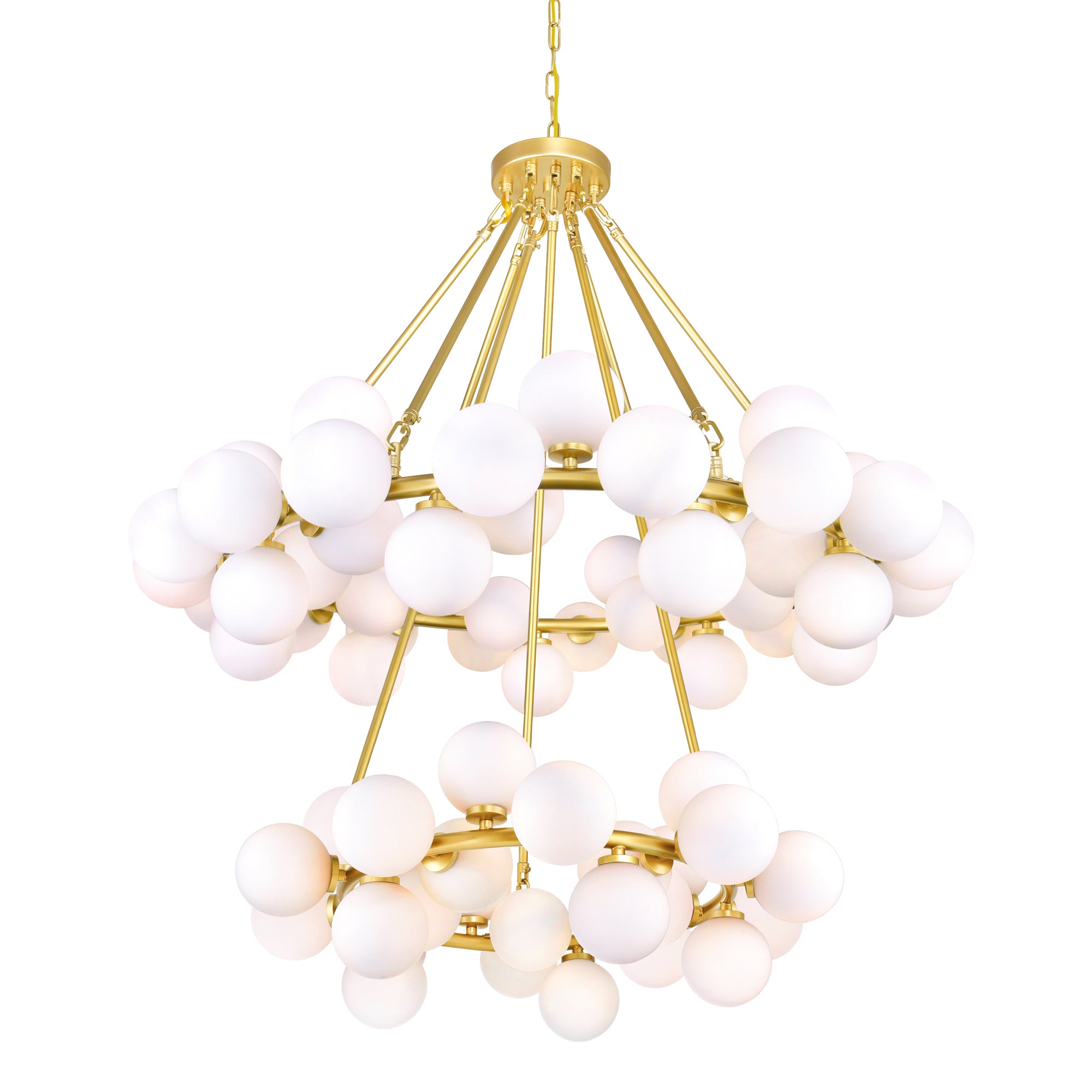 70 Light  Chandelier With Satin Gold Finish
