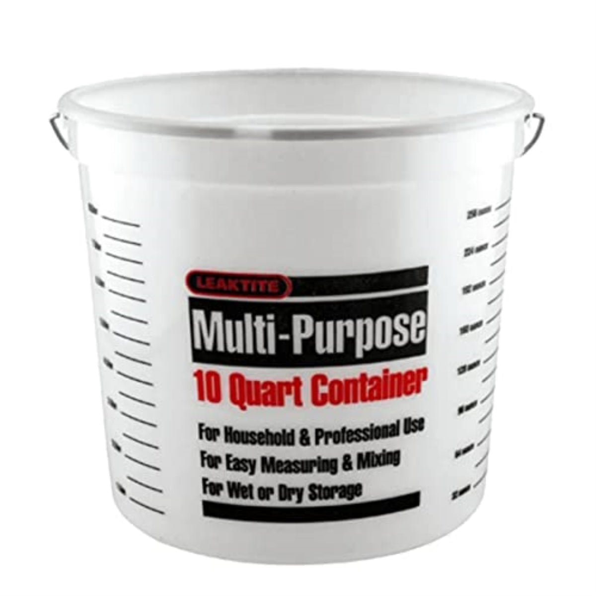 1022223 Paint Pail Poly Wht 10Qt Leaktite White 10 Qt Paint Pail (Pack Of 12)