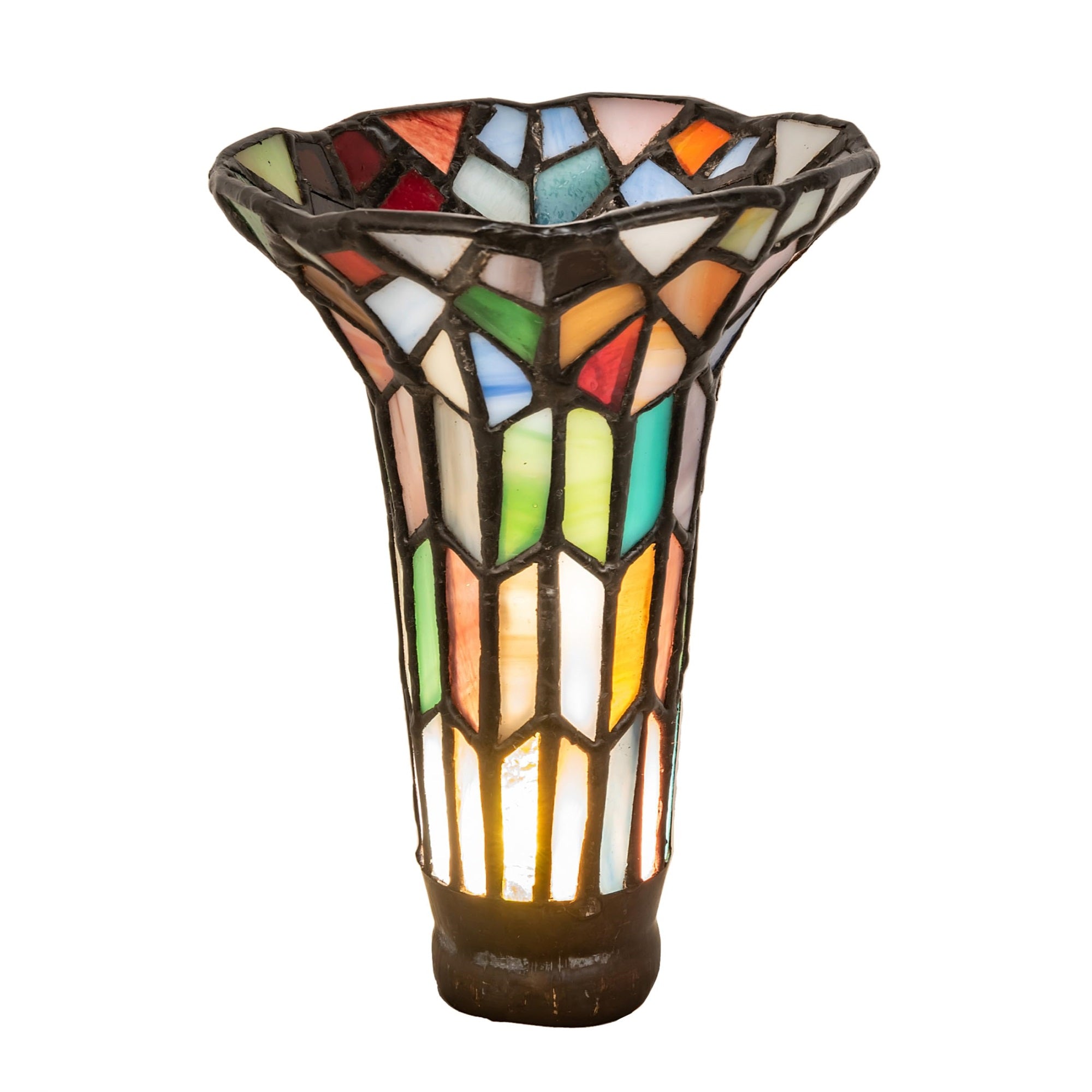 4' Wide X 6' High Stained Glass Pond Lily Shade