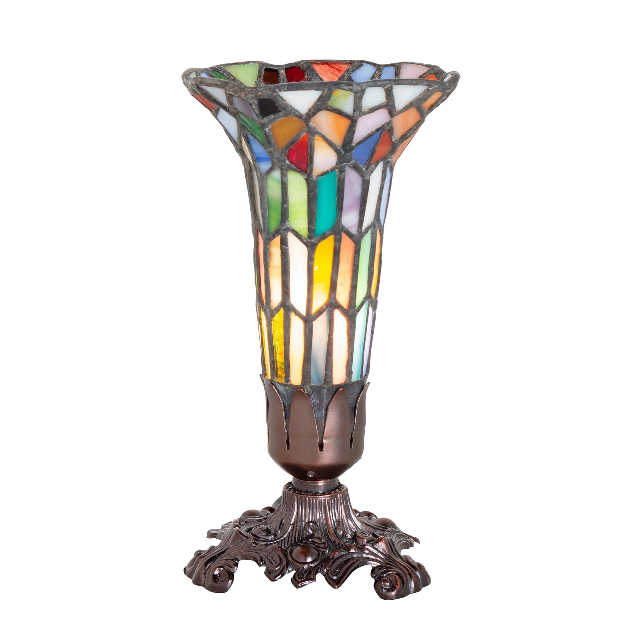 8' High Stained Glass Pond Lily Victorian Accent Lamp