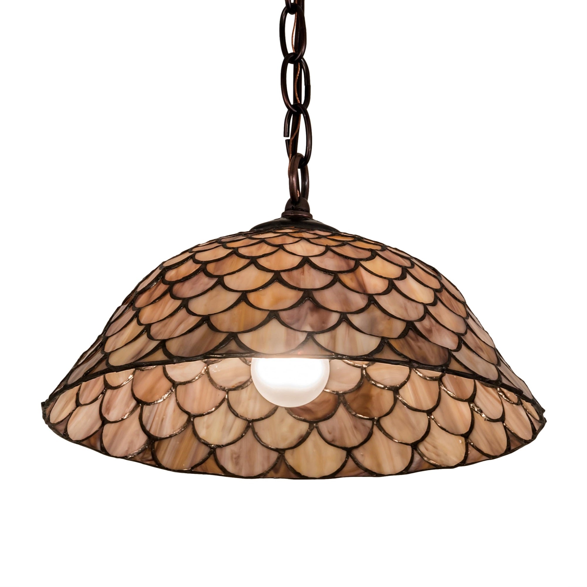 12'W Tiffany Fishscale Pendant