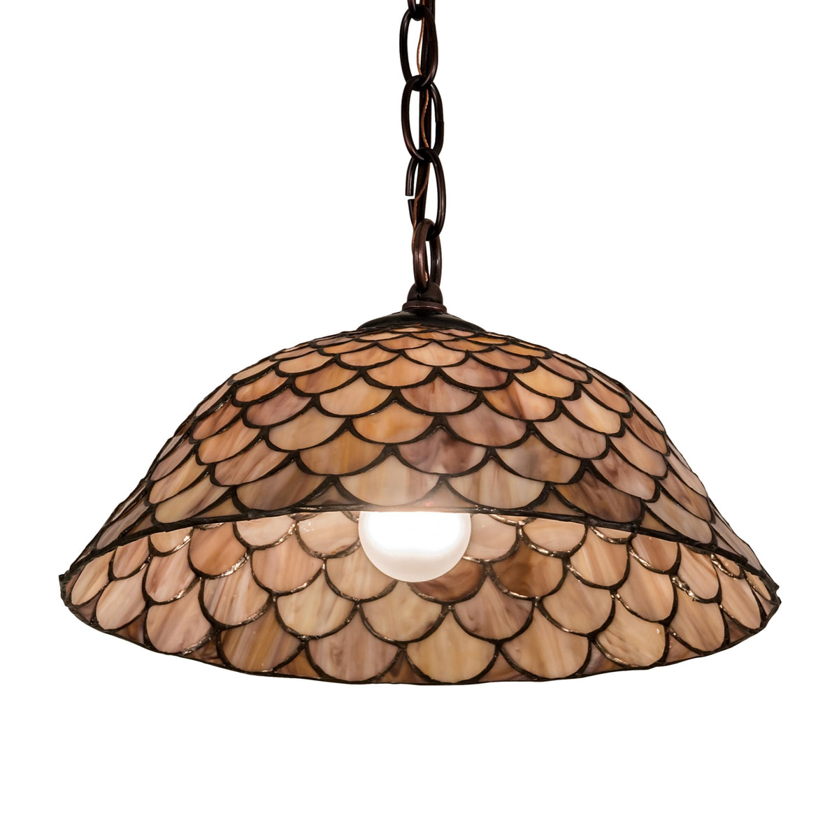 12'W Tiffany Fishscale Pendant