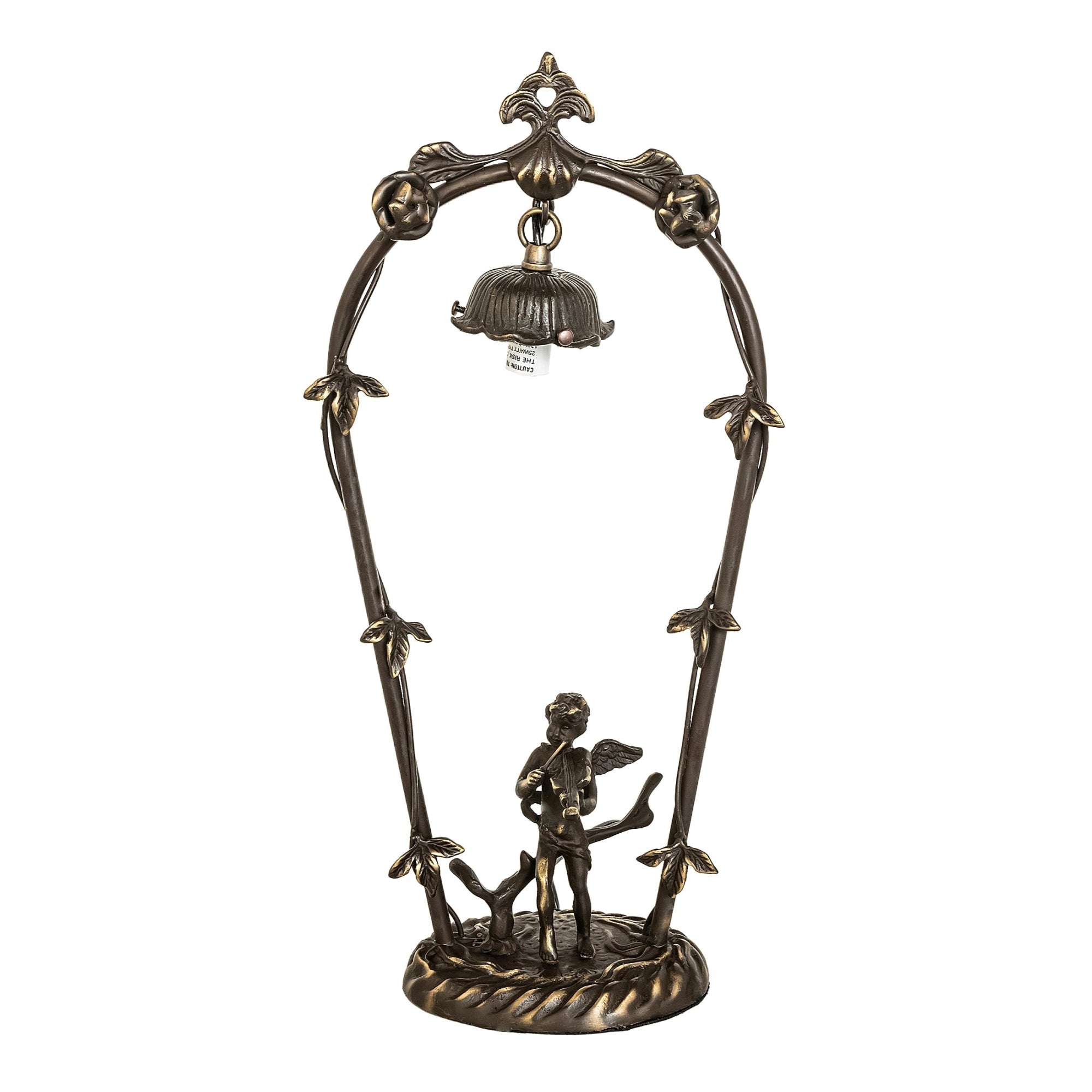 19' High Cherub With Violin Base