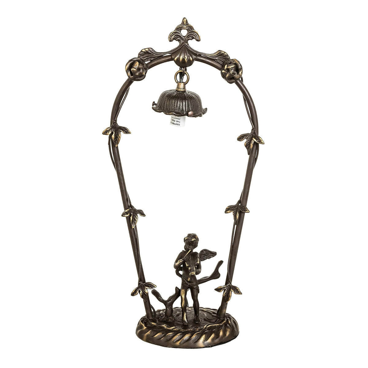 19' High Cherub With Violin Base