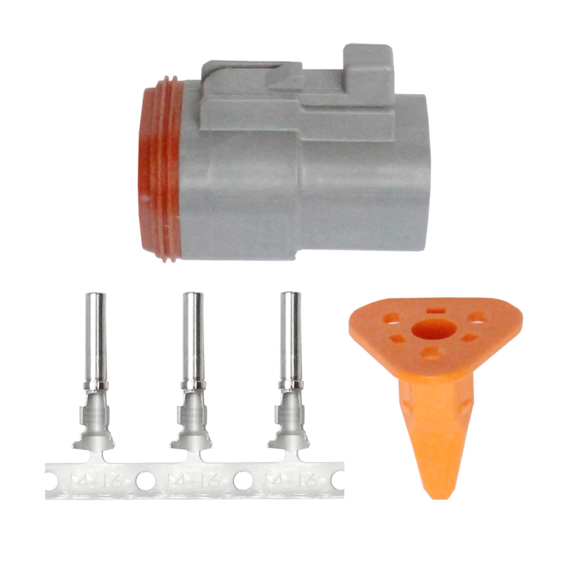 Pacer Dt Deutsch Plug Repair Kit 14-18 Awg (3 Position)