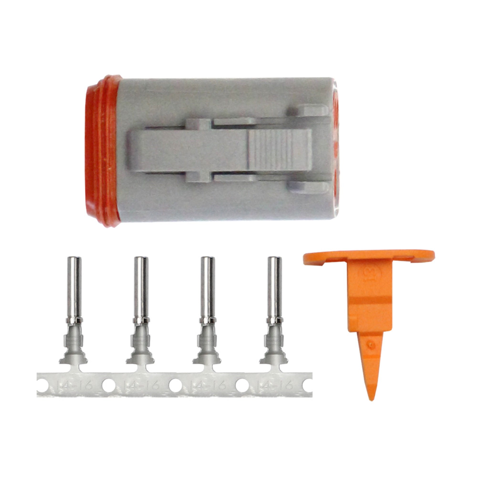Pacer Dt Deutsch Plug Repair Kit 14-18 Awg (4 Position)