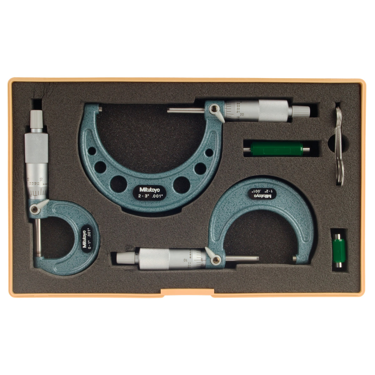 Mec Mic Set,  0-3 In, .001 In