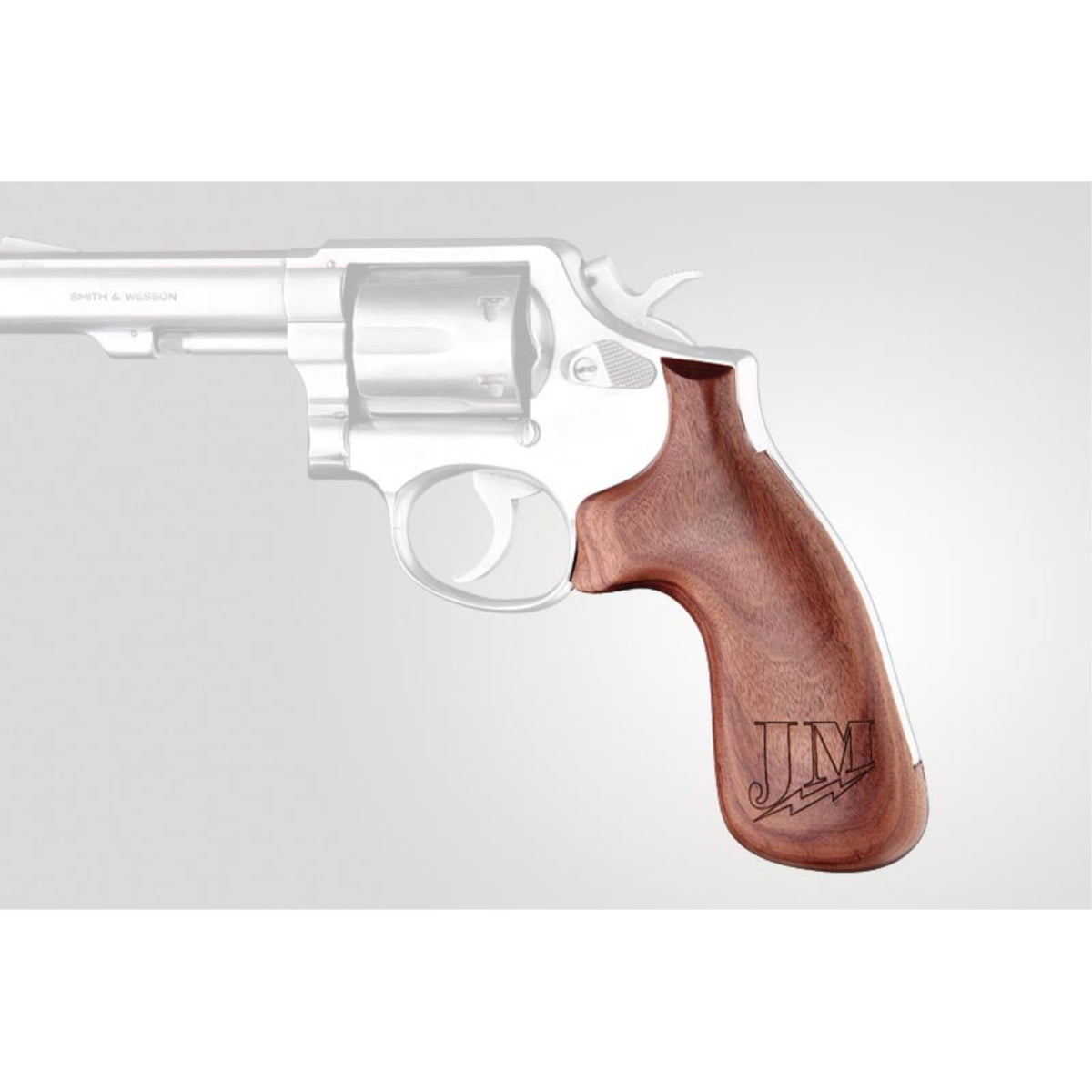 Hogue K Or L Square Butt Pau Ferro Wood Grip With Jm (Jerry Miculek) Logo