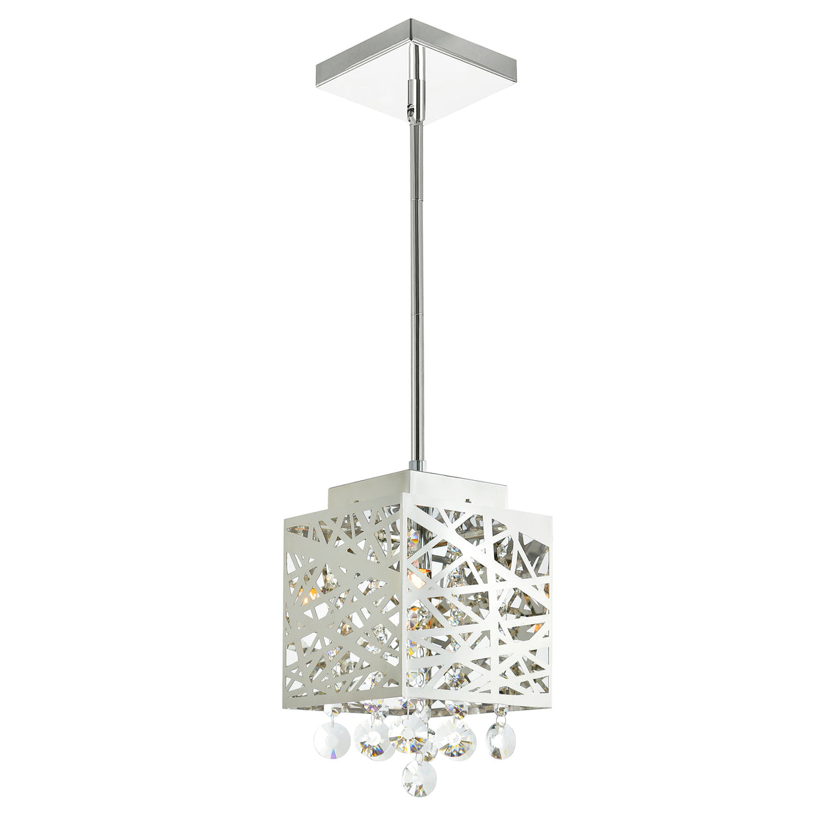 1 Light Pendant With Chrome Finish