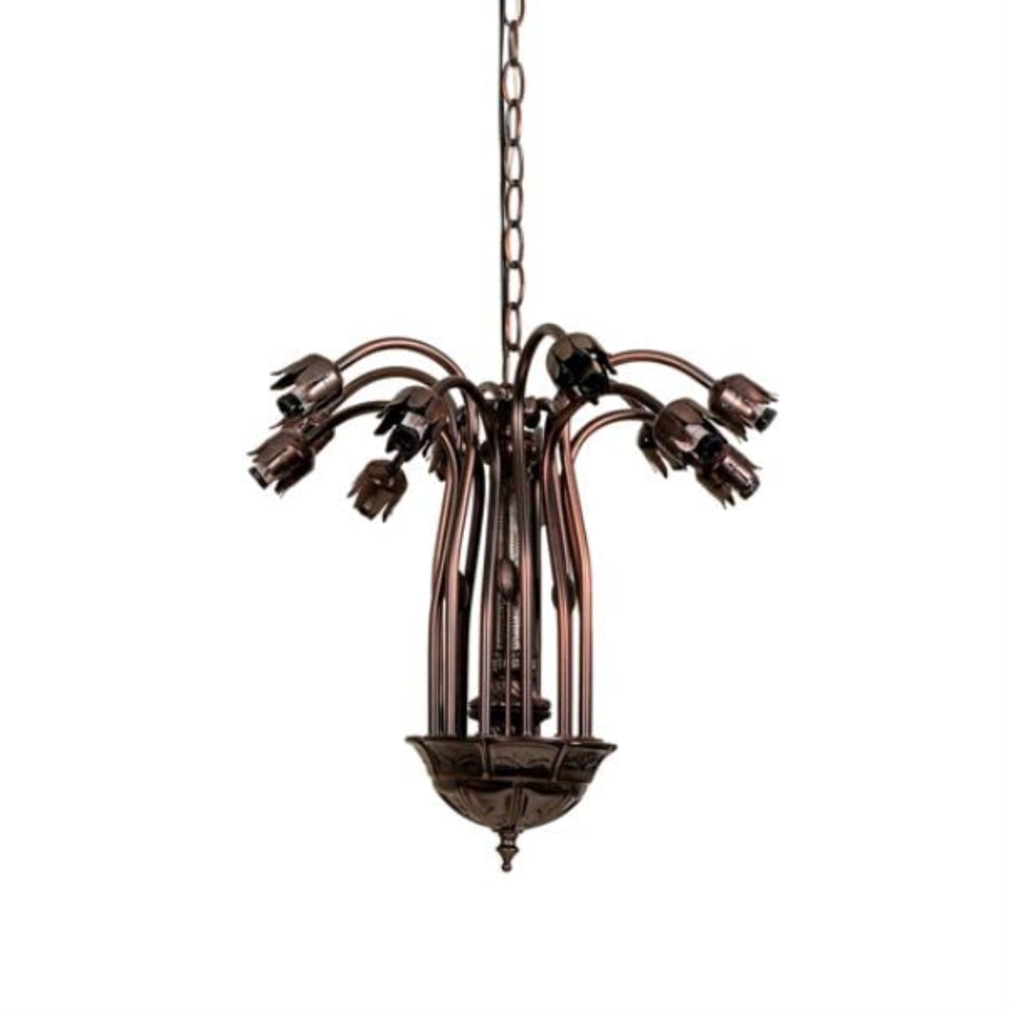 24' Wide Pond Lily 12 Light Chandelier Hardware