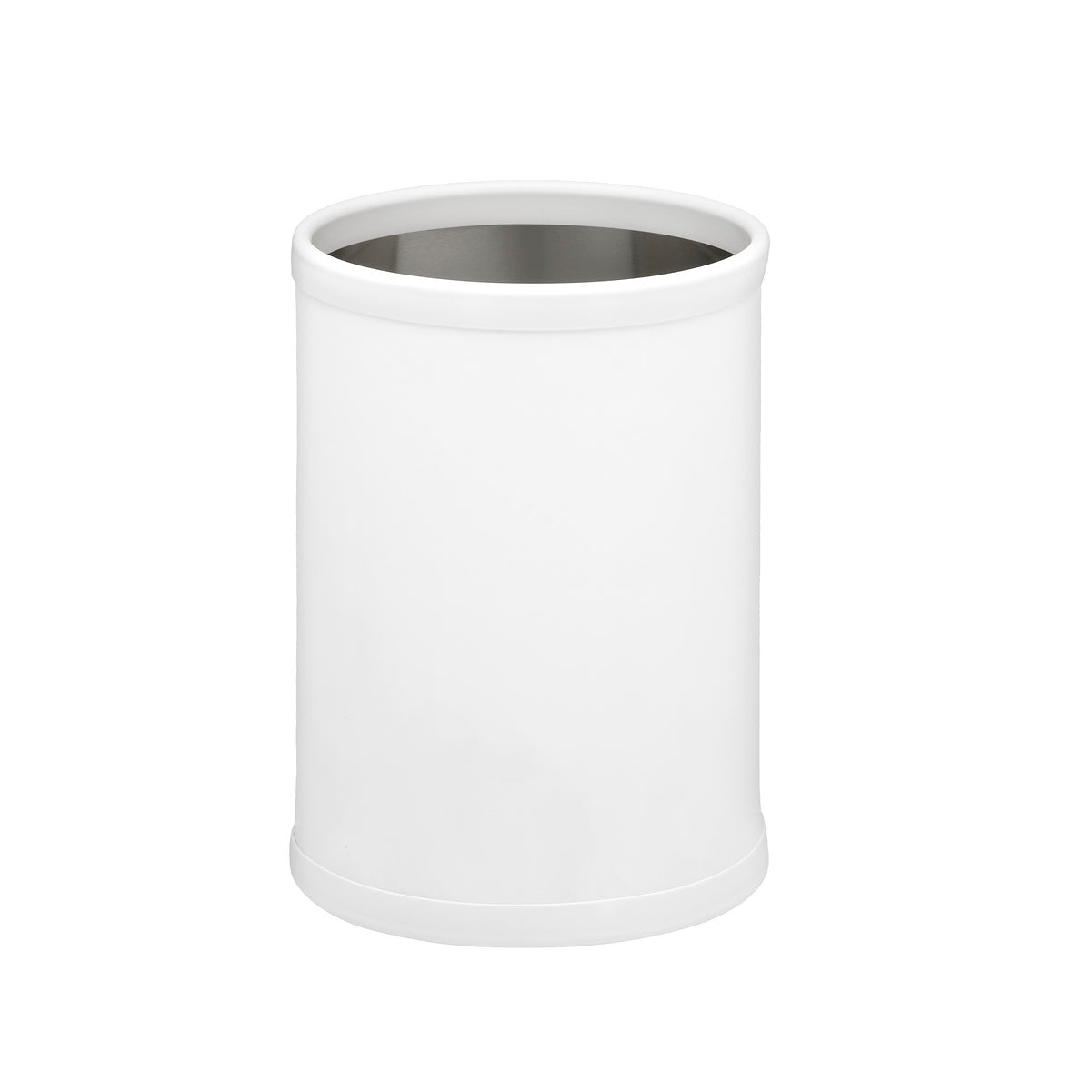 White 10.75 Inches Rd. Waste Basket