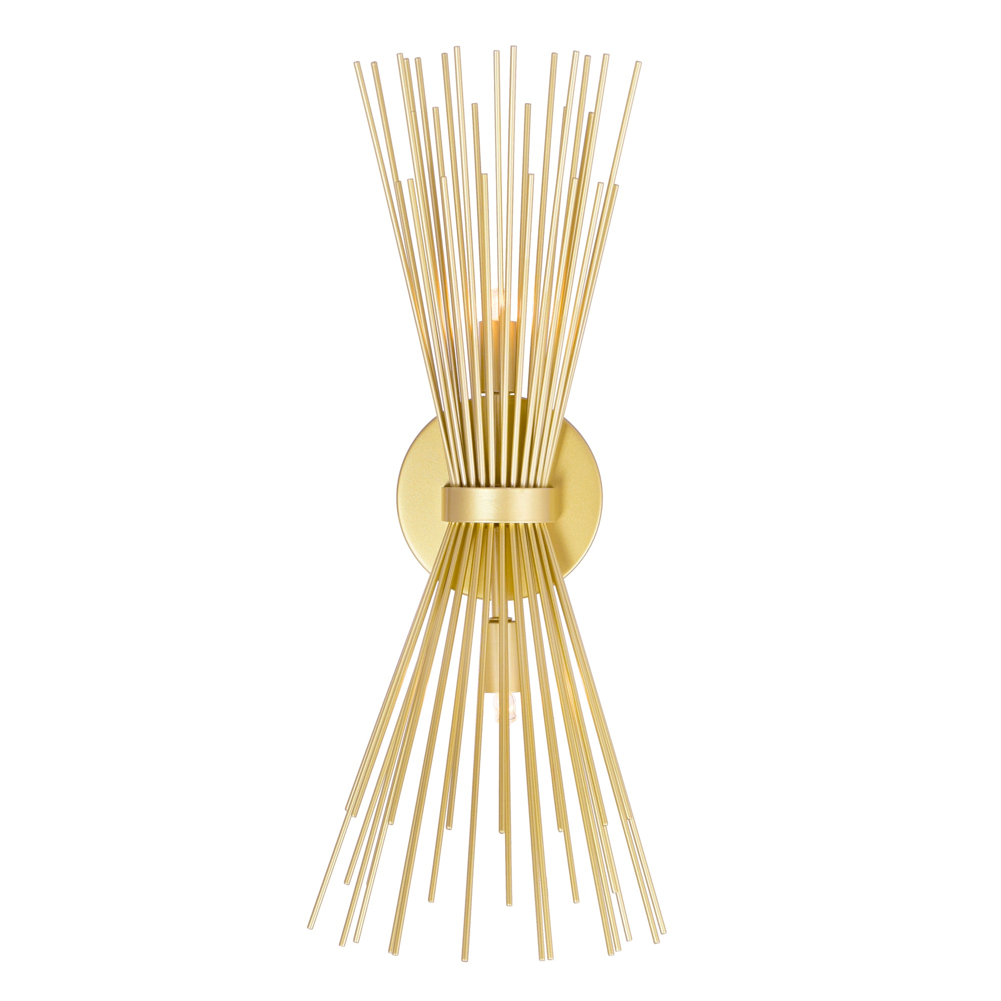 2 Light Wall Sconce With Gold Leaf Finish